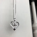 Dog Paw Heart Stainless Steel Necklace