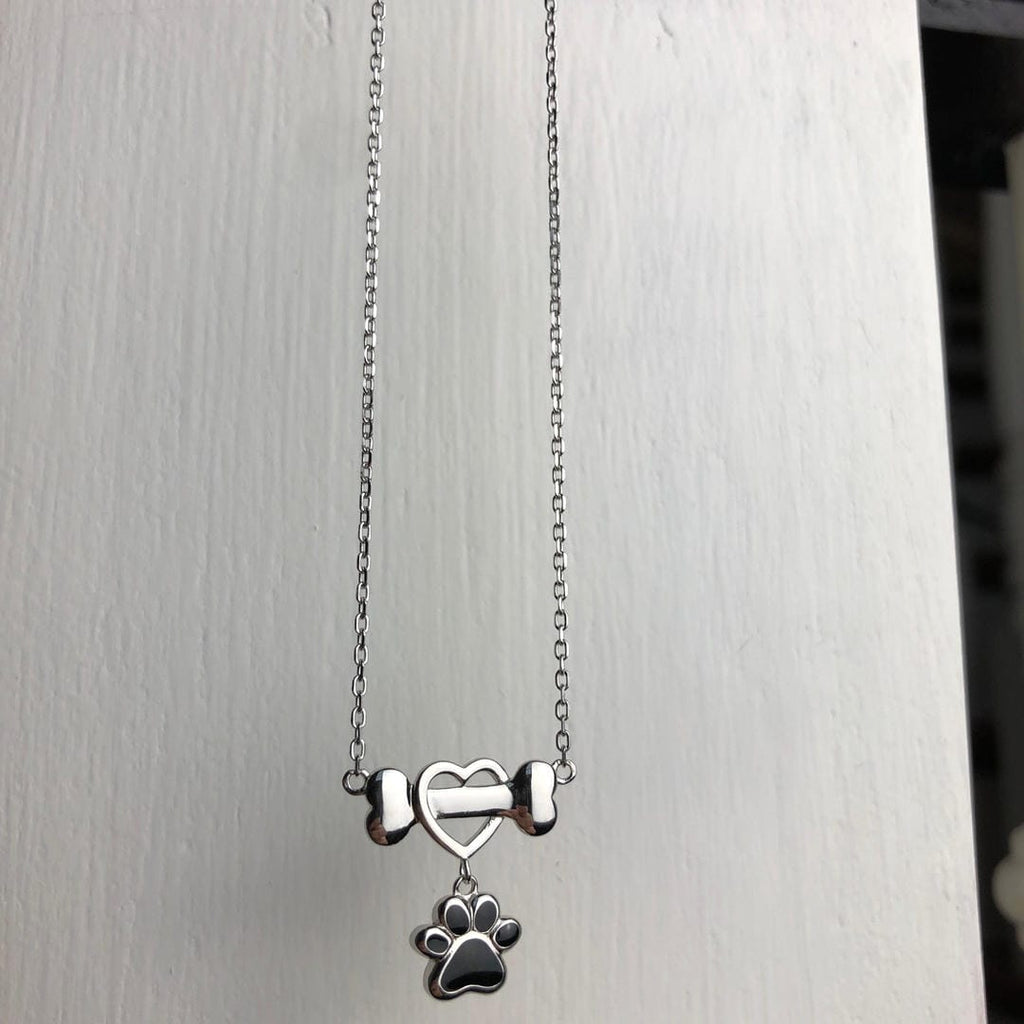 Dainty Dog Paw Stainless Steel Necklace