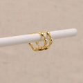 Twisted Gold Huggie Hoops