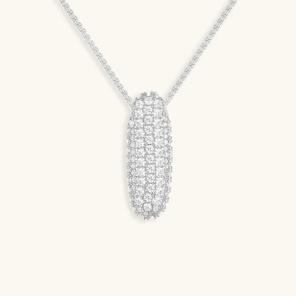 Bubble Initial Crystals Necklace