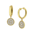 Toned Pave Dome Hoop Earrings