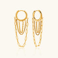 Gleaming Chain Hoop Earrings
