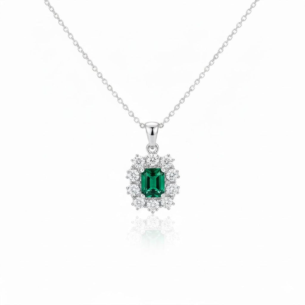 Vintage Emerald Crystal Necklace