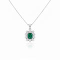 Vintage Emerald Crystal Necklace