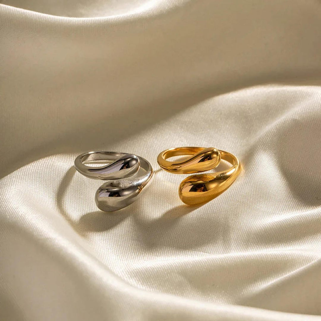 Radiant Teardrop Open Ring