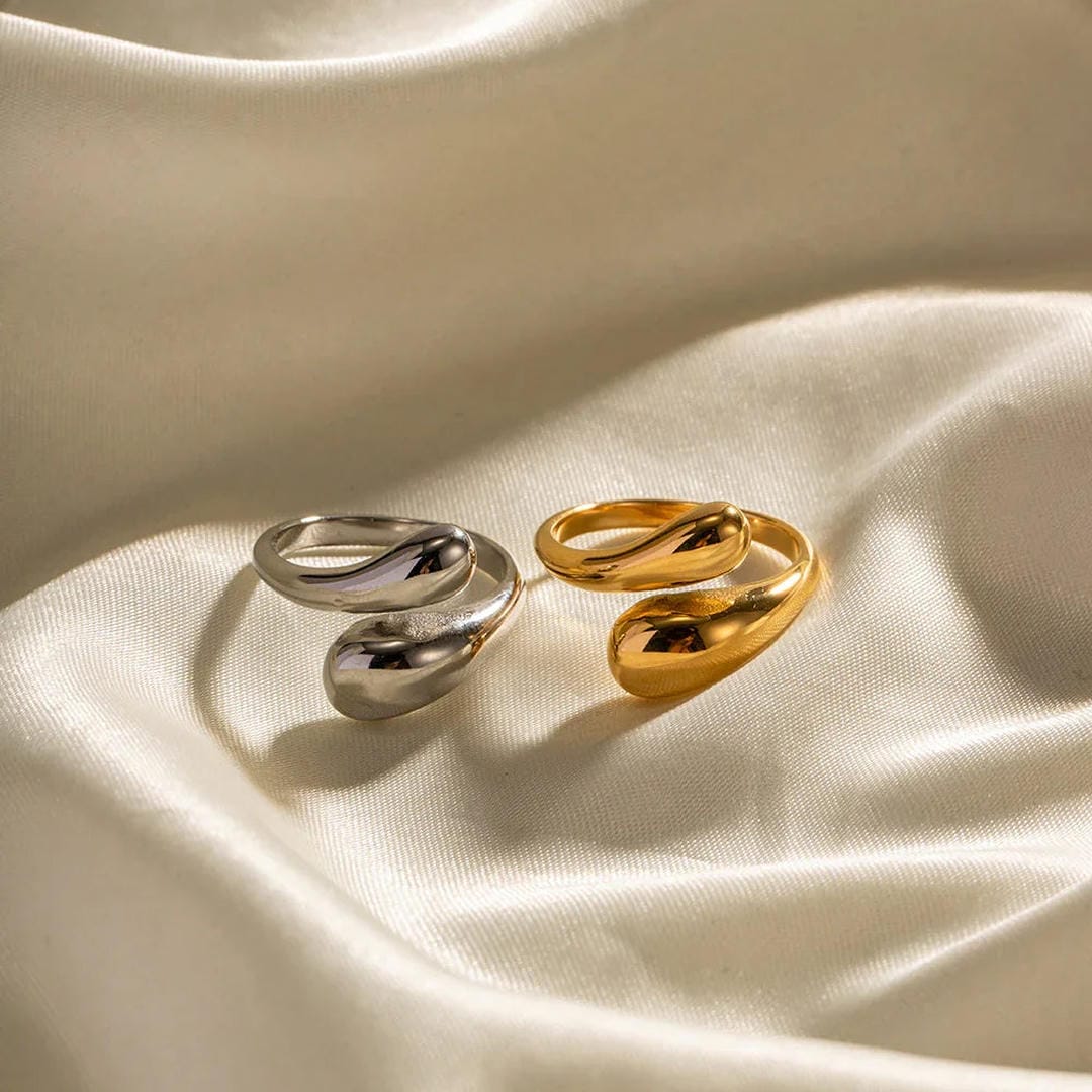 Radiant Teardrop Open Ring