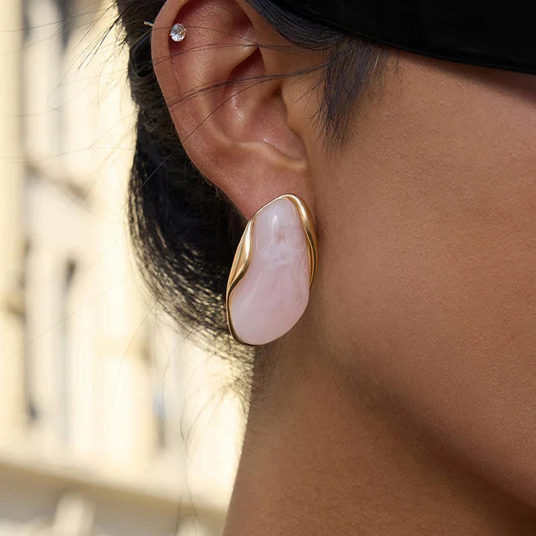 Timeless Polished Gemstone Earrings
