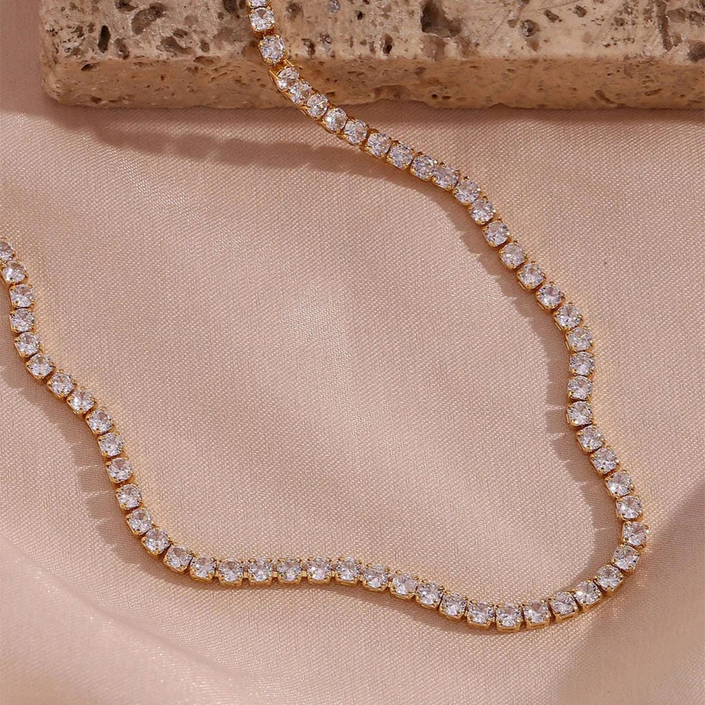 Dazzling Crystals Tennis Necklace