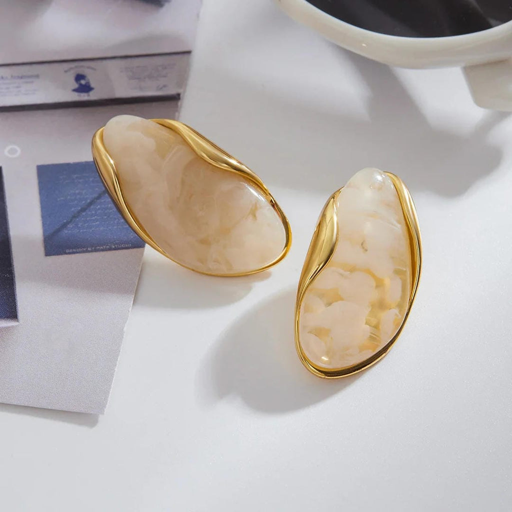 Timeless Polished Gemstone Earrings