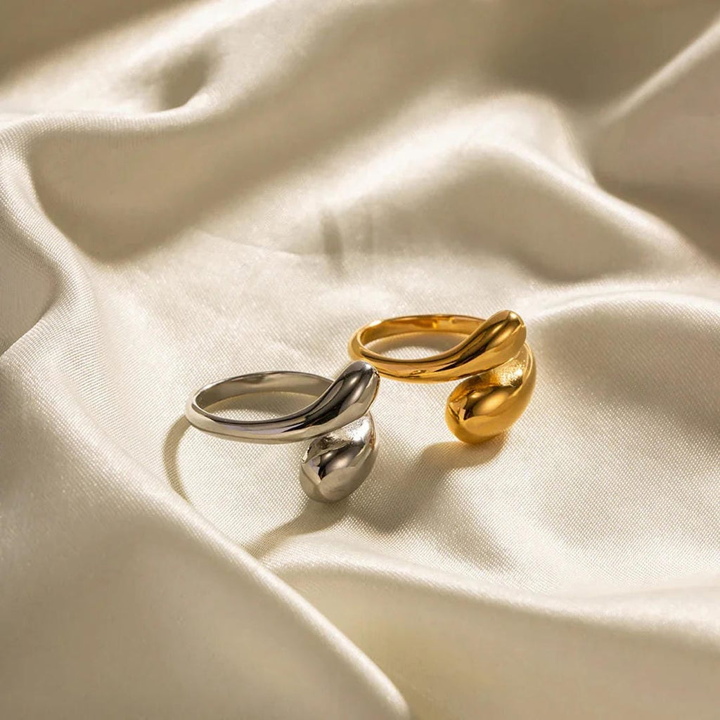 Radiant Teardrop Open Ring