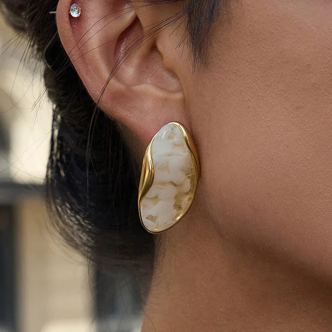 Timeless Polished Gemstone Earrings