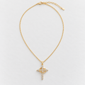 Elora Cross and Crown Necklace