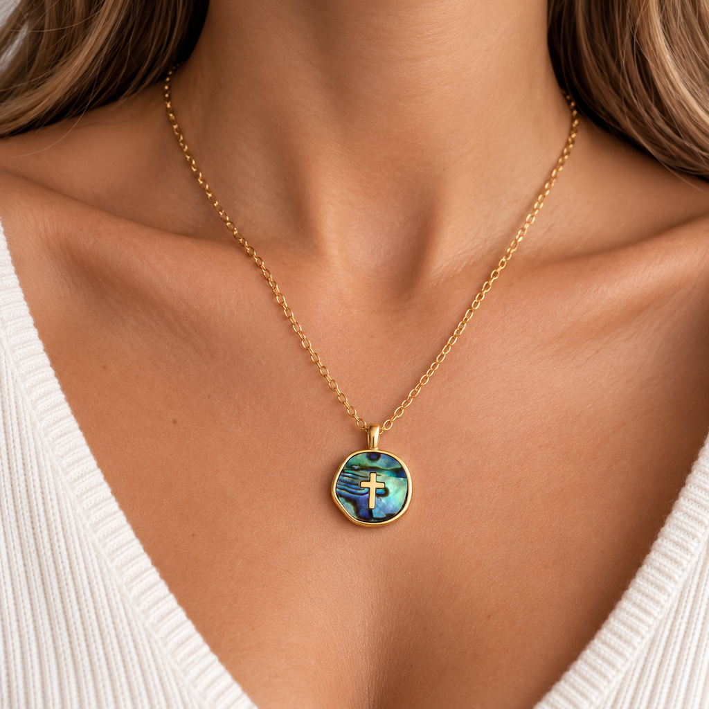 Aurora Light Cross Necklace