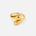 Radiant Teardrop Open Ring