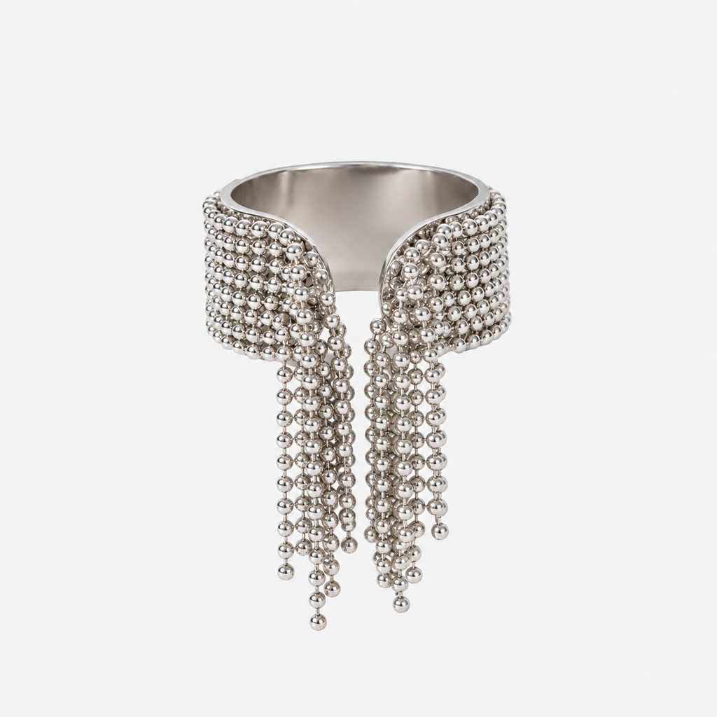 Radiant Gold Tassel Ring