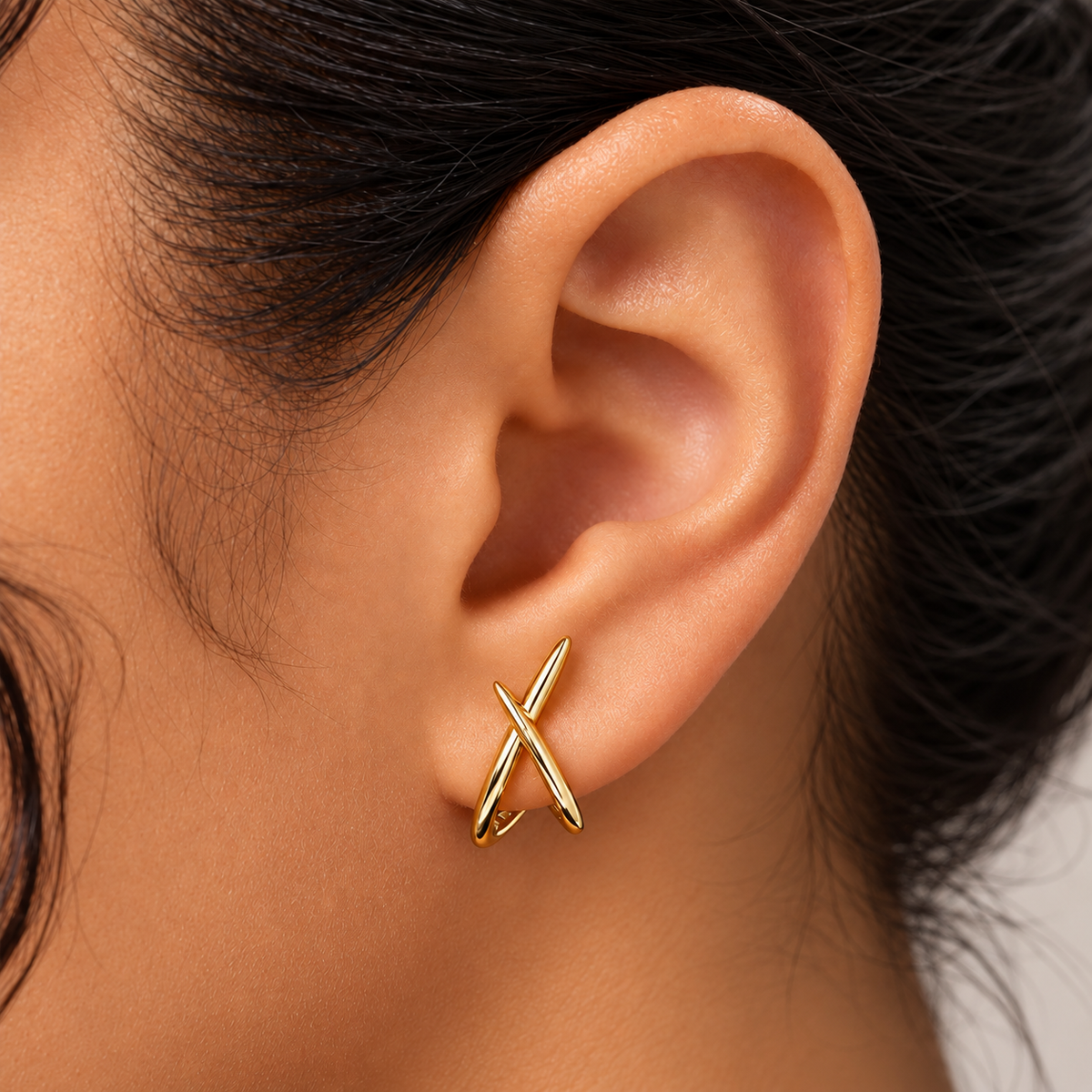 Timeless Gold Cross Earrings