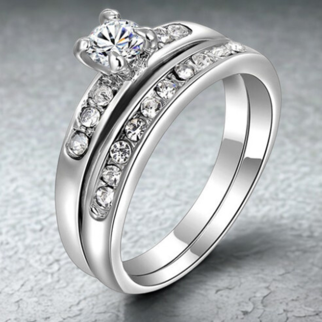 Vintage Silver Crystal Ring