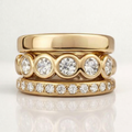 Zirconia Forged Gold Ring