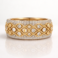 Gold Pavé Harmony Ring