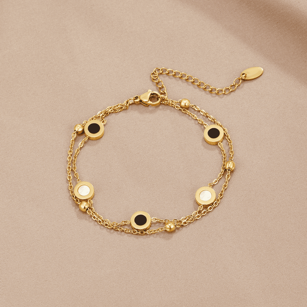 Muse Onyx & White Stone Bracelet