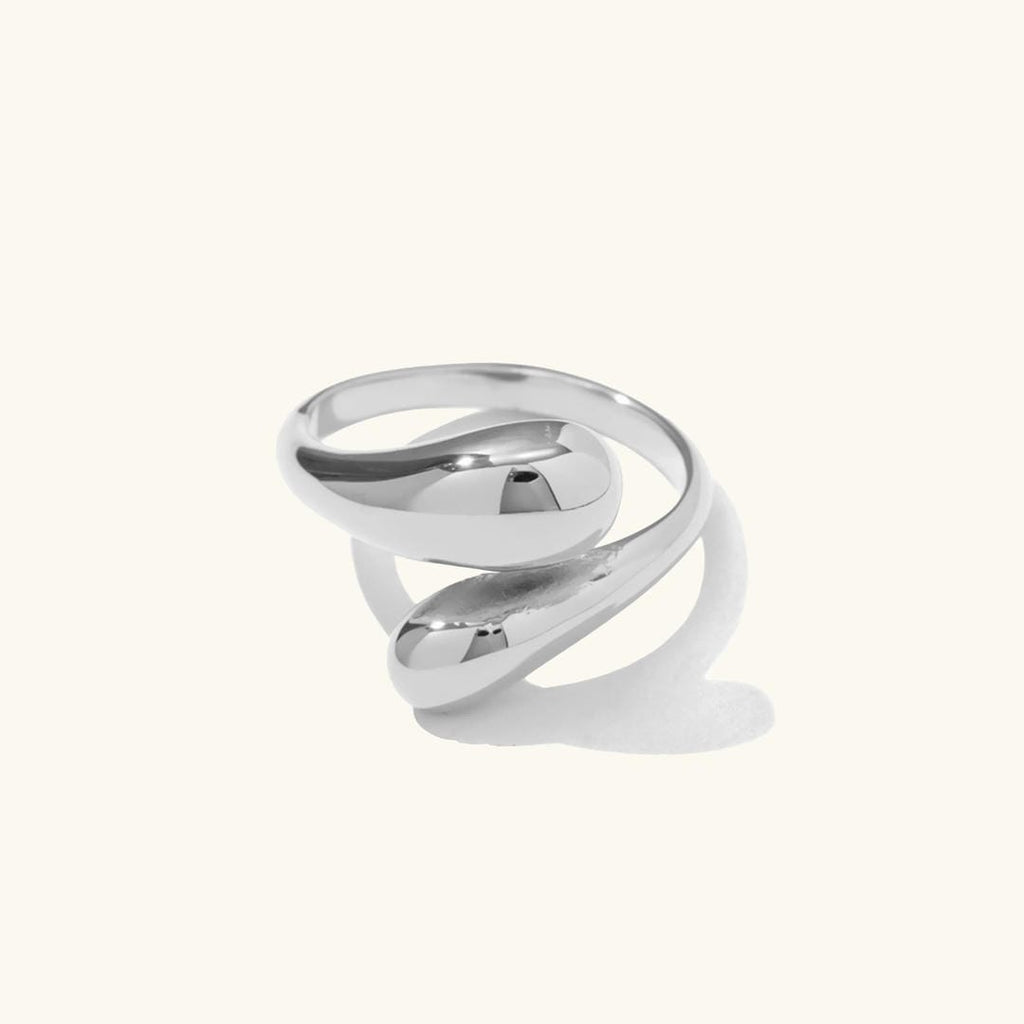 Radiant Teardrop Open Ring