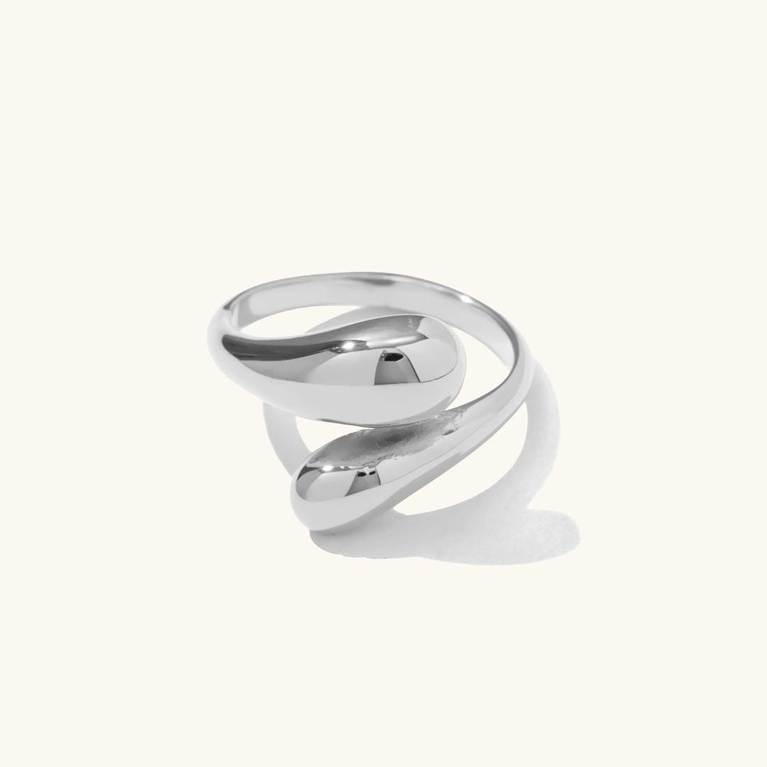 Radiant Teardrop Open Ring