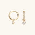 Modern Accent Crystal Hoops