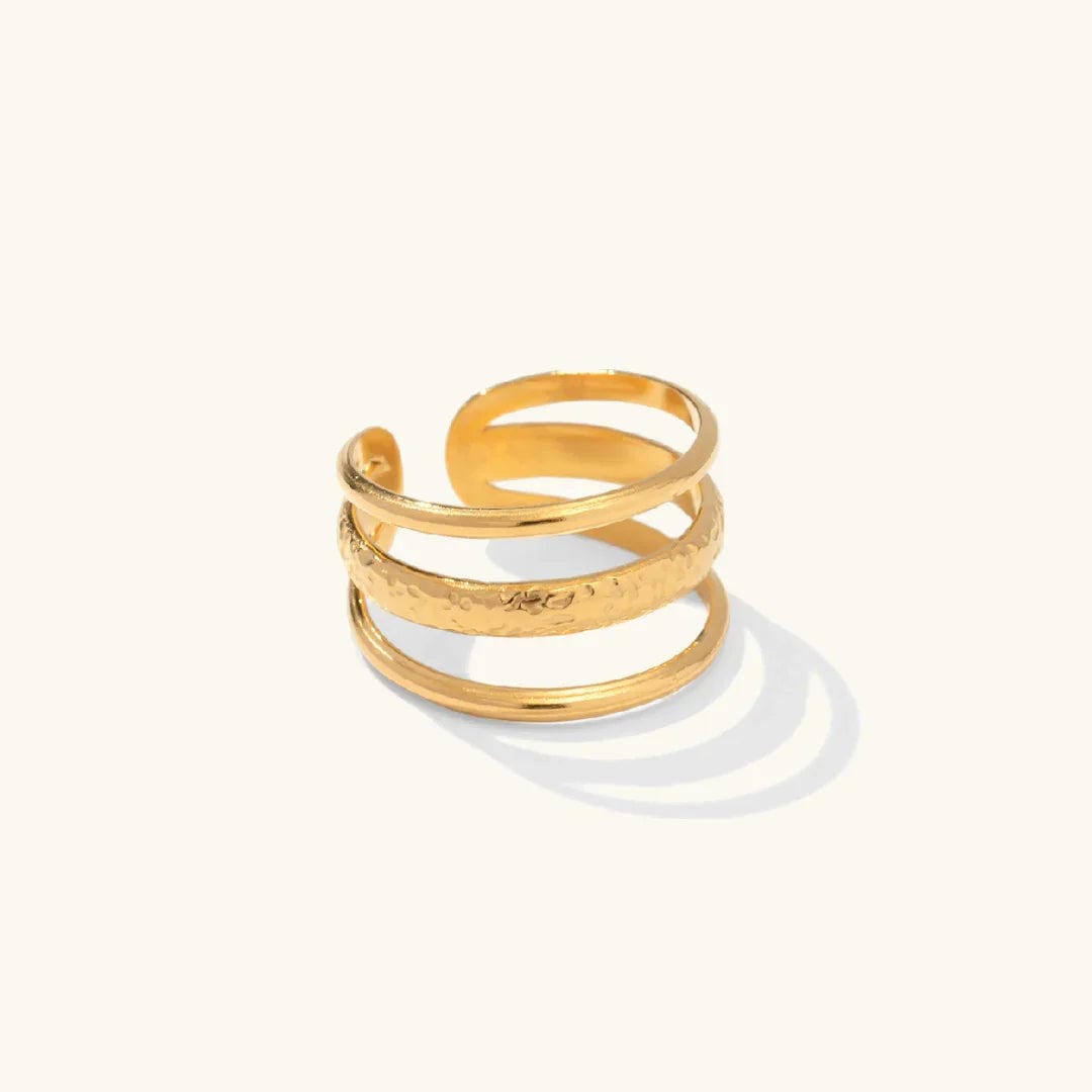 Veliora Radiant 3 Layer Gold Earrings