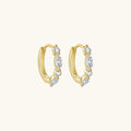 Shimmering Statement Crystal Hoops