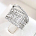Exquisite Multi Layer Silver Ring