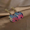 Bohemian Painting Rhinestone Earrings