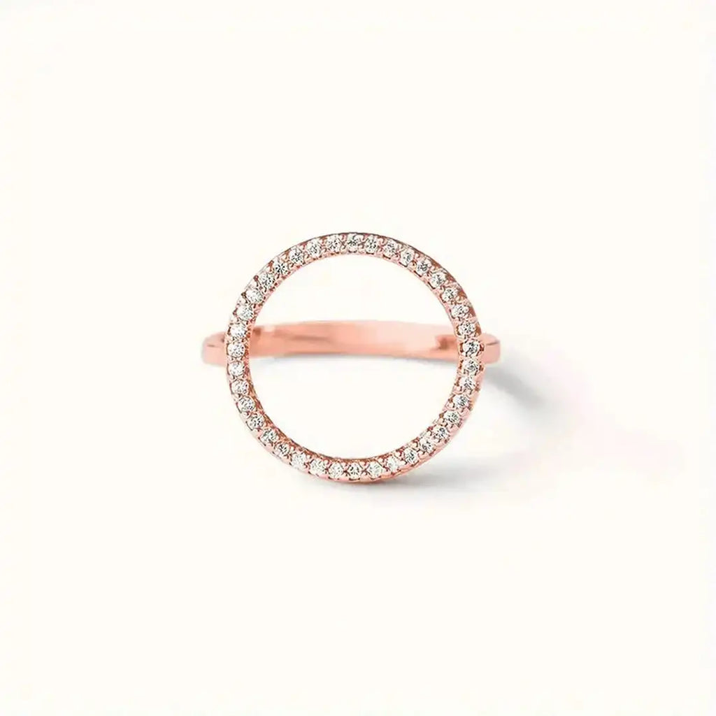 Round Cubic Circle Zirconia Ring