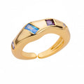 Cosmic Gemstone Chunky Band Rings