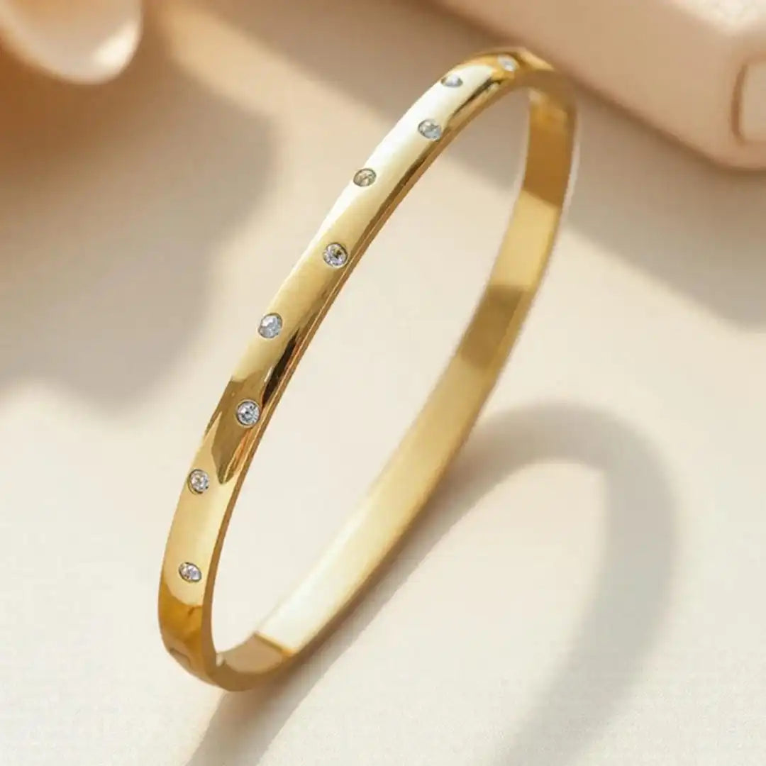 Timeless Golden Zirconia Bracelet