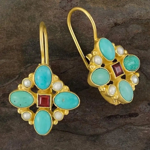 Creative Ethnic Style Turquoise Earring