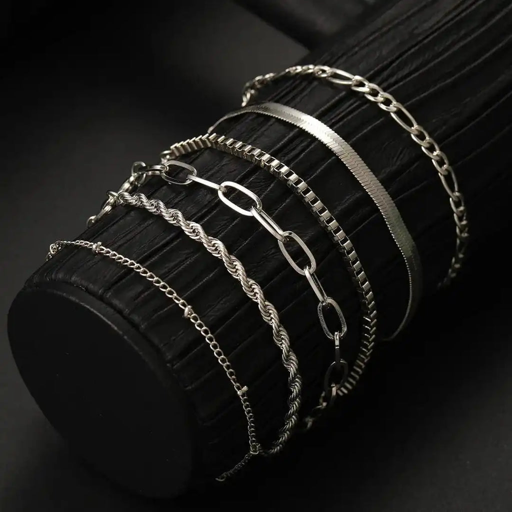 Boho Retro Cuban Bracelet Set