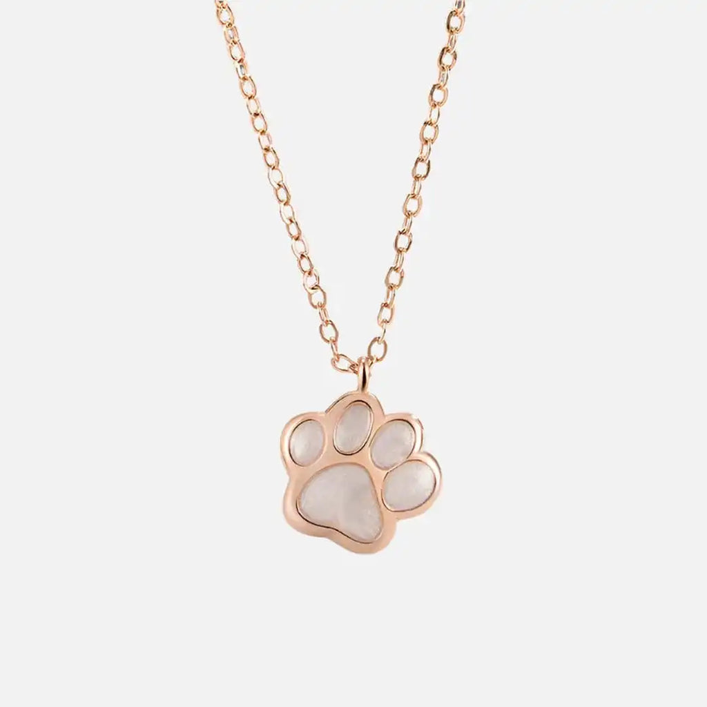 Paw Charm Rose Gold Necklace