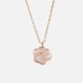 Paw Charm Rose Gold Necklace