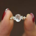 Lunar Glow Moonstone Crystal Ring