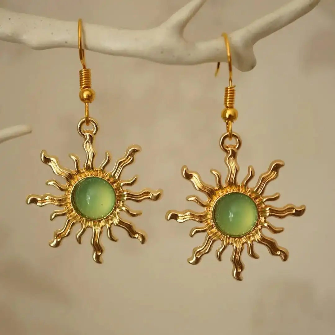 Classic Gold Sunburst Earrings