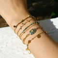 Gold Volcanic Turquoise Bracelet Set