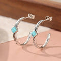 Bohemian Hand Carved Hoop Earrings
