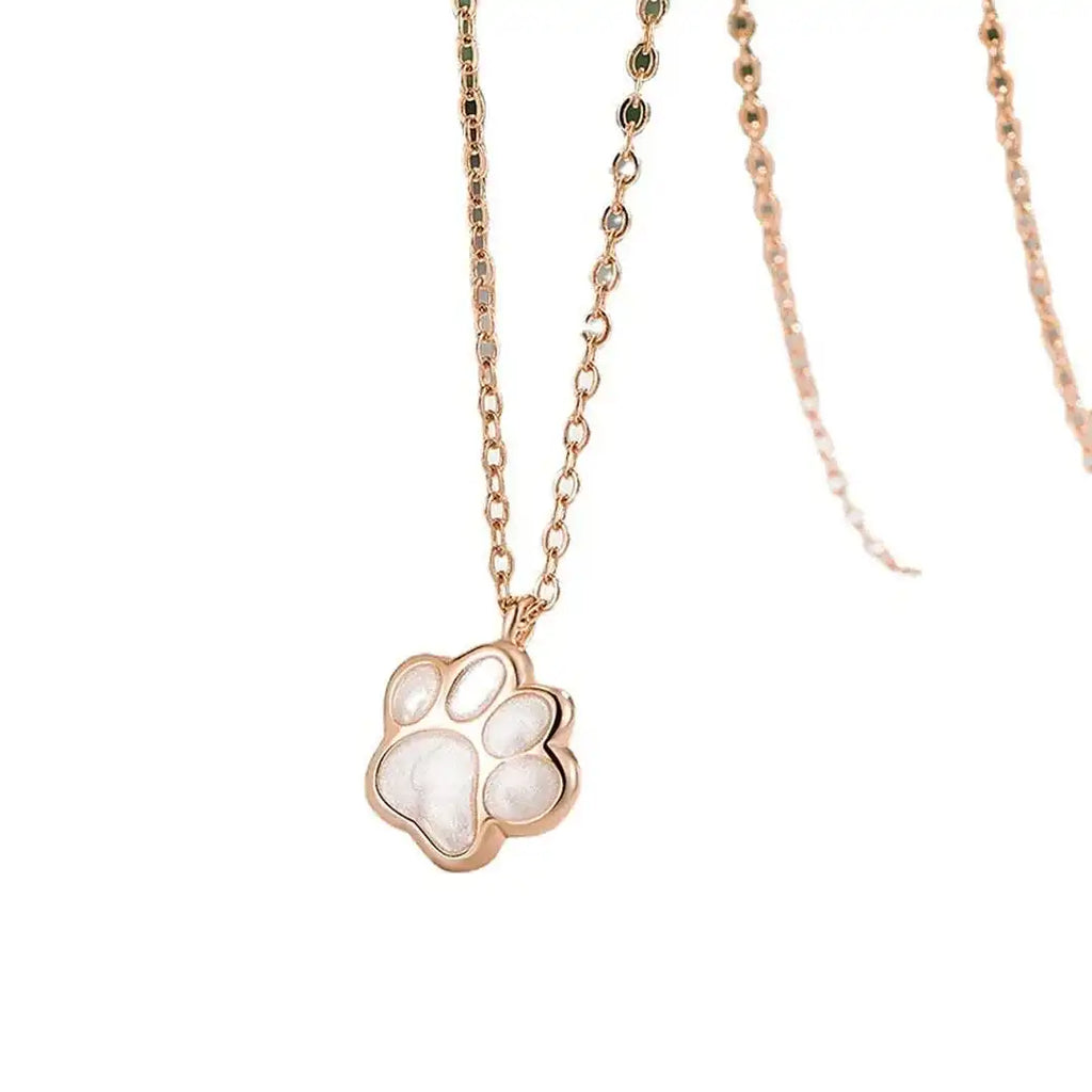 Paw Charm Rose Gold Necklace