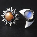 Elegant Sun Moon Earrings