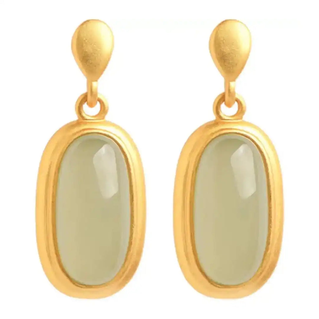 Retro Hetian Jade Earrings