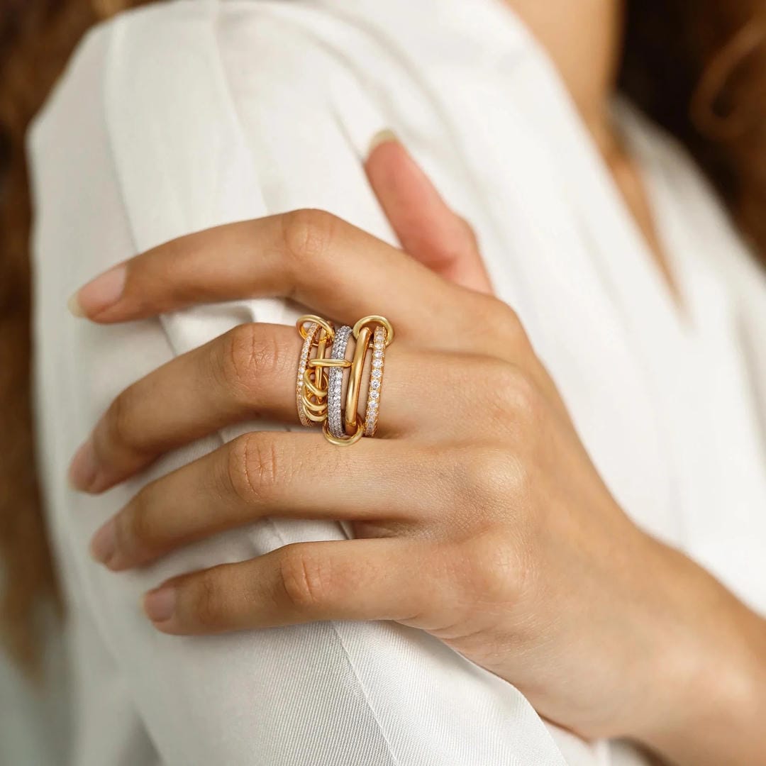 Blaise Stacked Crystals Ring