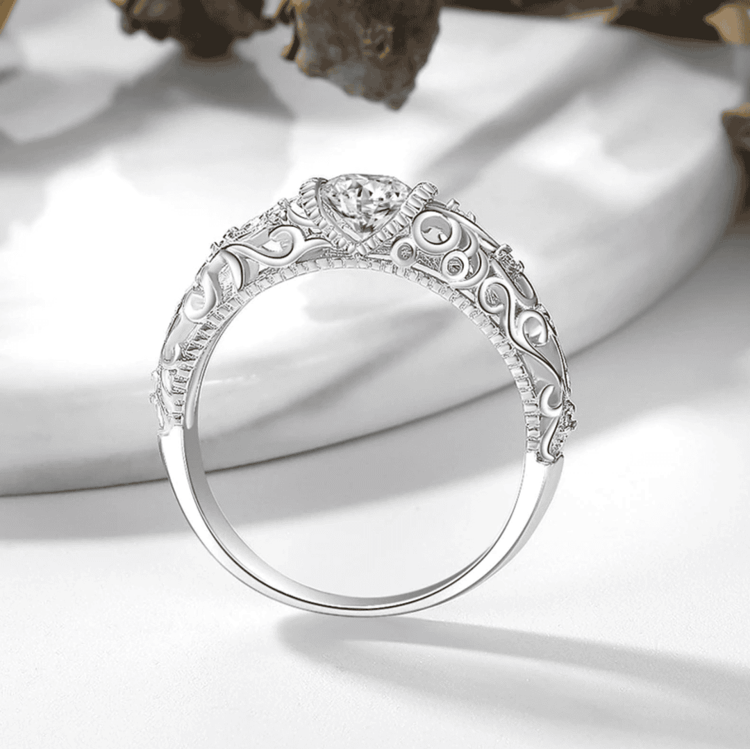 Elegant Silver Zirconia Ring