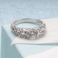 Elegant Silver Zirconia Ring