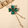 Emerald Clover Charm Necklace