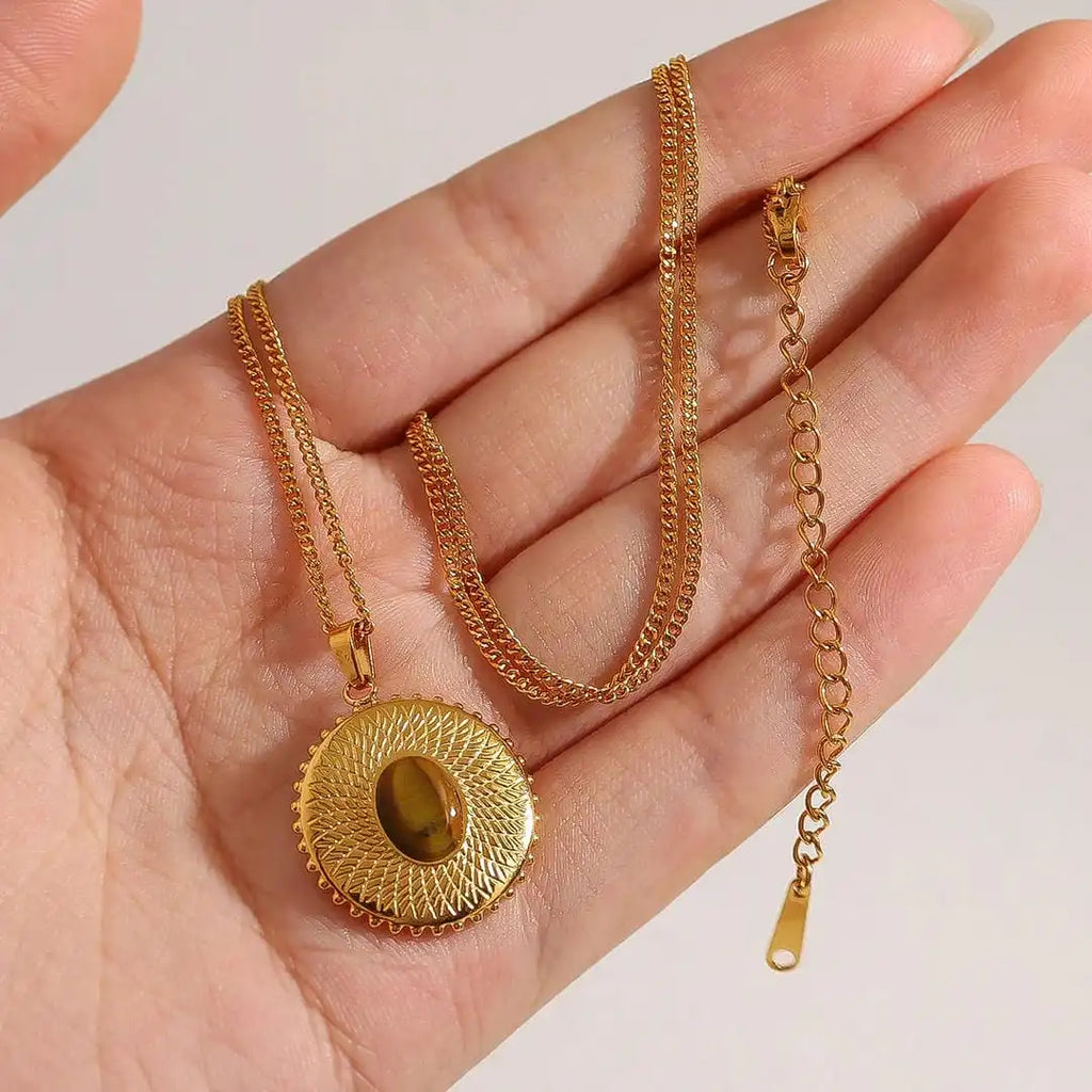 Luxurious Tiger Eye Retro Necklace